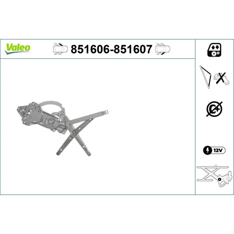 Valeo Electric Window Regulator Lifter Left Front 851606