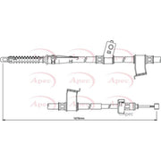 Apec Handbrake Cable Right Rear fits Kia Cee'D 2006-2012 1.4 1.6 2.0