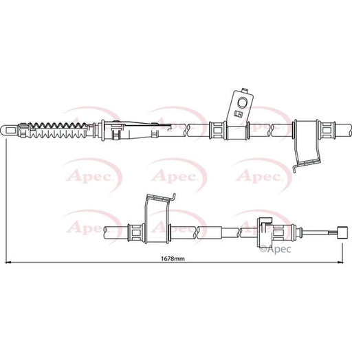 Apec Handbrake Cable Right Rear CAB1250