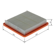 Bosch Engine Air Filter fits Nissan Note 2013-2016 1.5