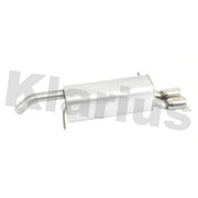 Klarius Box With Tail Pipe Rear fits Ford Fiesta VI 2013-2017 1.6