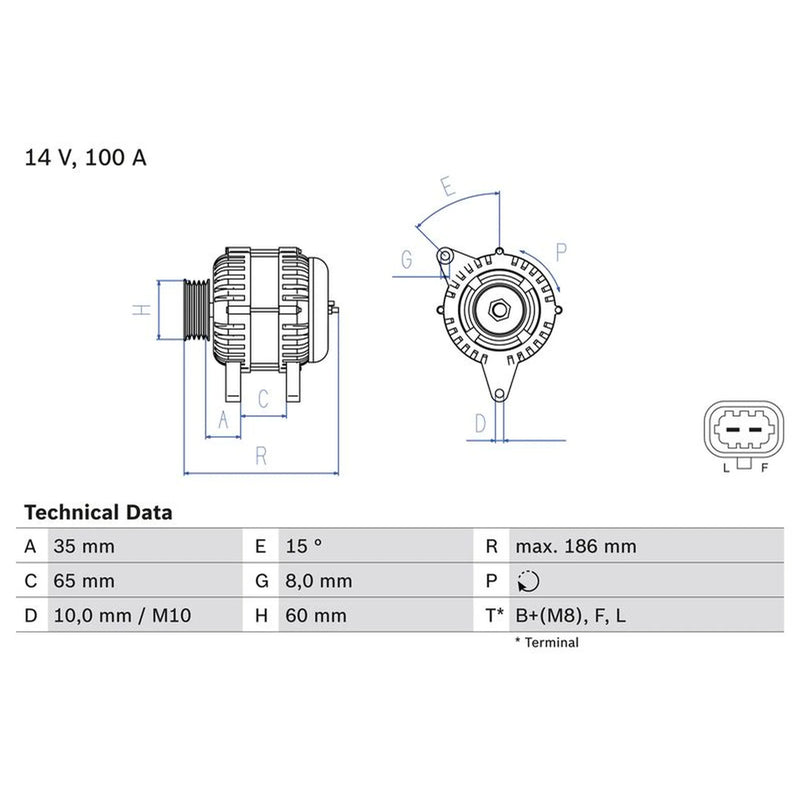 Bosch Car Alternator 12V