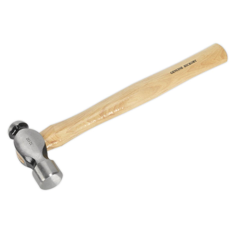 Sealey Ball Pein Hammer 2lb Hickory Shaft BPH32 Sealey - Dynamic Drive