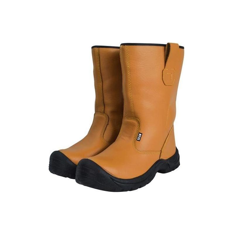 Scan Texas Lined Rigger Boots Tan UK 9 EUR 43 Scan - Town Tools
