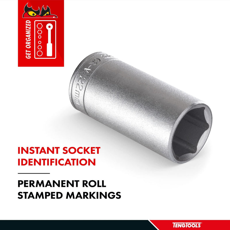 Teng Tools 3/8" Deep Socket 6 pt Metric 10mm Teng Tools - Dynamic Drive
