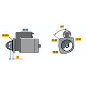 Bosch Starter Motor 12V 3kW 9 Teeth
