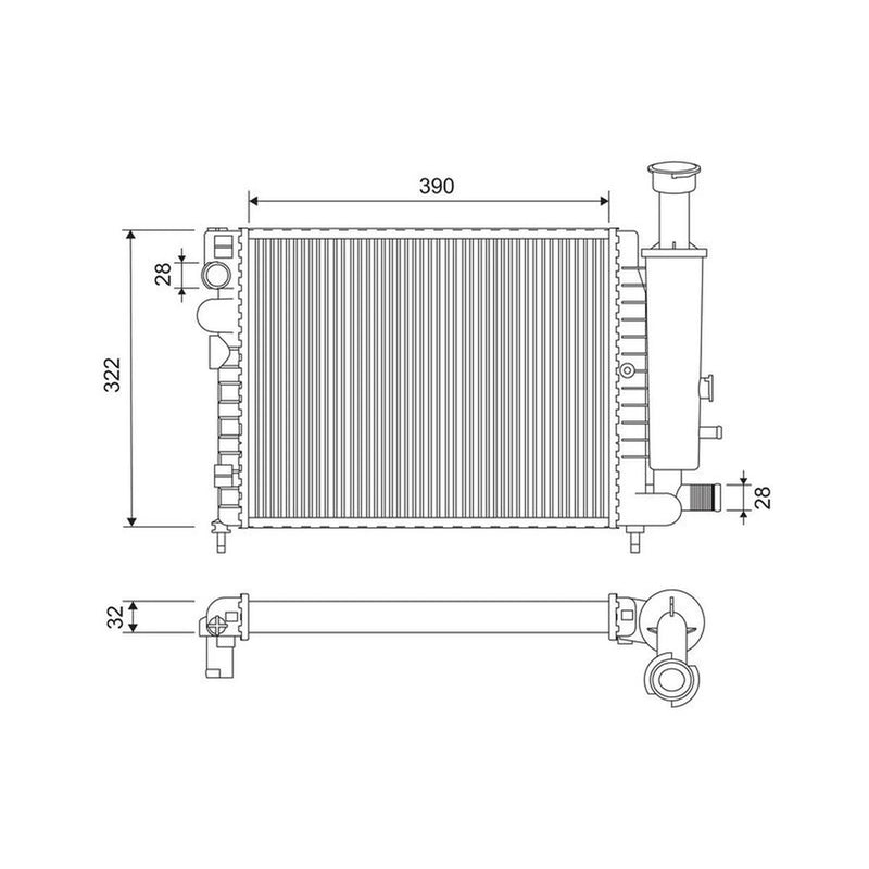 Valeo Engine Radiator 883866