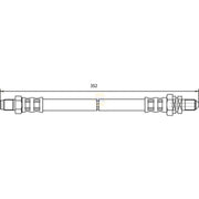 NAPA Brake Hydraulic Hose Line Front fits Ford Escort Turnier 1990-1995