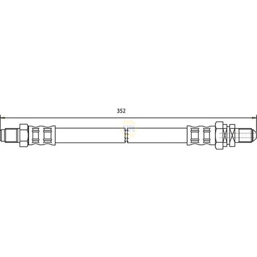 NAPA Brake Hydraulic Hose Line Front fits Ford Escort Turnier 1990-1995
