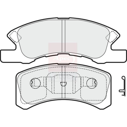 Apec Front Brake Pad Set fits Daihatsu Charade VI 2003 on 0.7 1.0