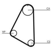 Continental CTAM Timing Belt Cambelt 101 Teeth fits Opel Corsa A 1982-1993 1.2