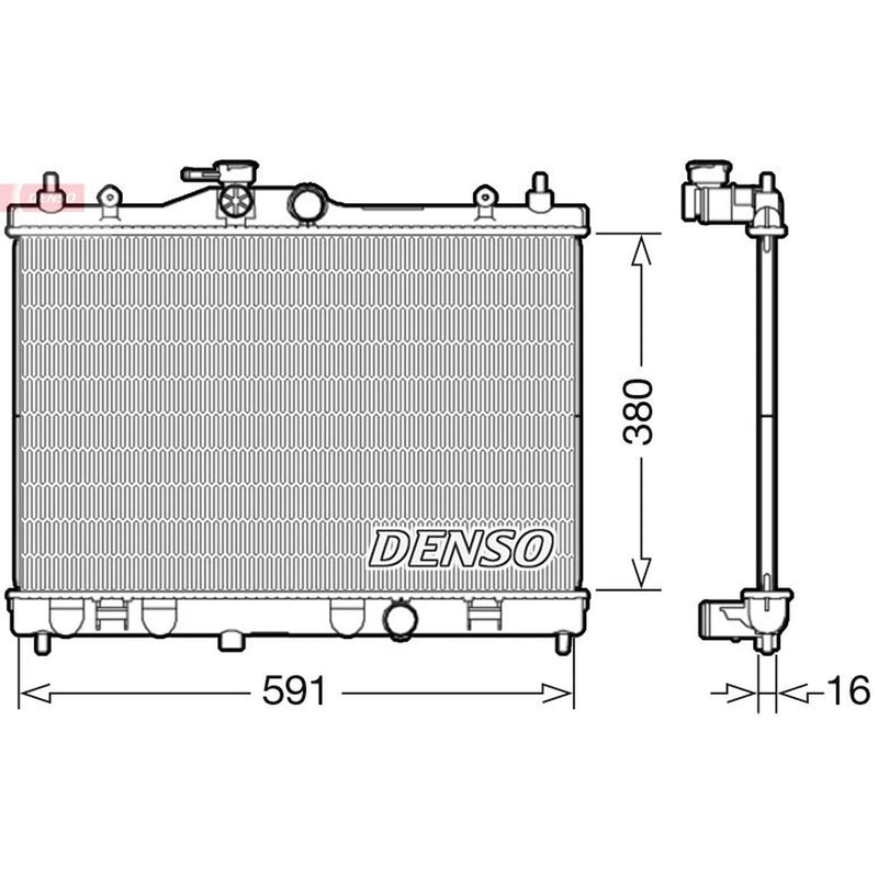 Denso Engine Radiator fits Nissan Cube 2009 on 1.6