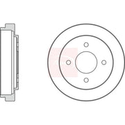 Apec 2 x Brake Drums fits Nissan Micra II 1992-2003 1.0 1.3 1.4