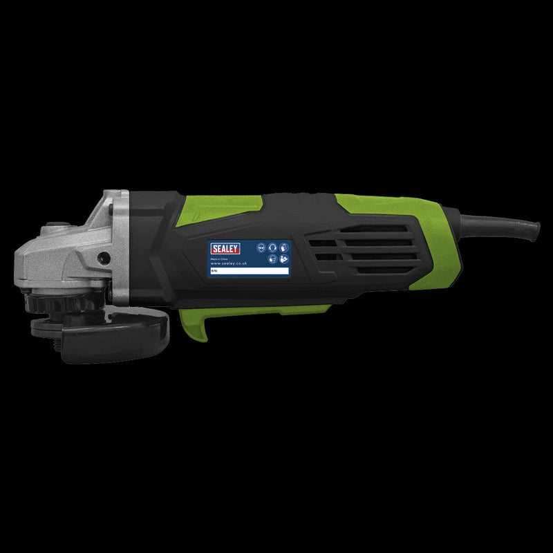 Sealey SG115E Angle Grinder 115mm 750W 230V Green Heavy Duty Sealey - Dynamic Drive