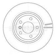 Borg & Beck 2 x Vented Brake Discs fits BMW X3 2003-2011 2.0 2.5 3.0