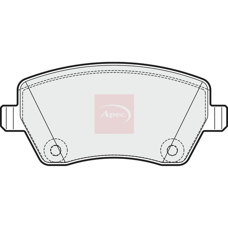 Apec Front Brake Pad Set fits Mercedes-Benz Citan Dualiner 2012-2021