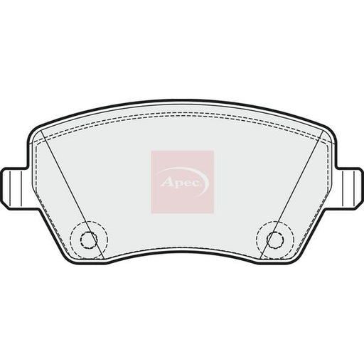 Apec Front Brake Pad Set fits Mercedes-Benz Citan Dualiner 2012-2021