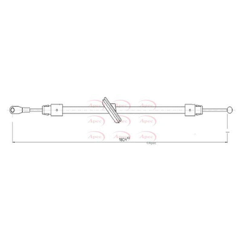 Apec Handbrake Cable Front fits Mercedes-Benz Sprinter 3,5-T 2006-2018