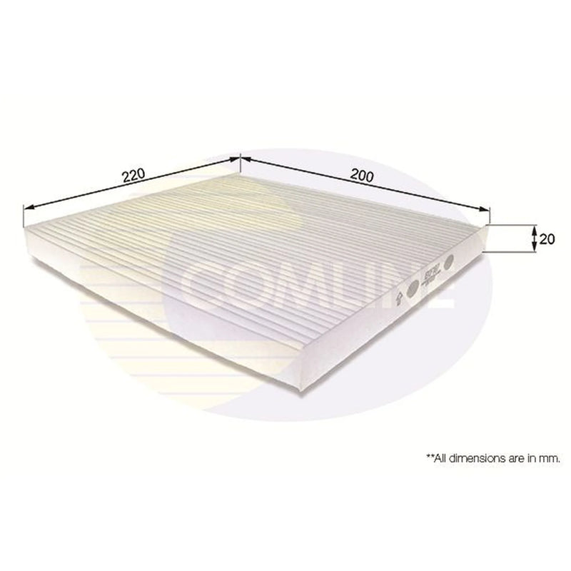 Comline Cabin Air Filter (Pollen Filter) fits Toyota Avensis 2003-2008