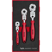 Teng Tools 1/4", 3/8" & 1/2" Ratchet Flex Head Set FOAM1 3 Pieces Teng Tools - Dynamic Drive