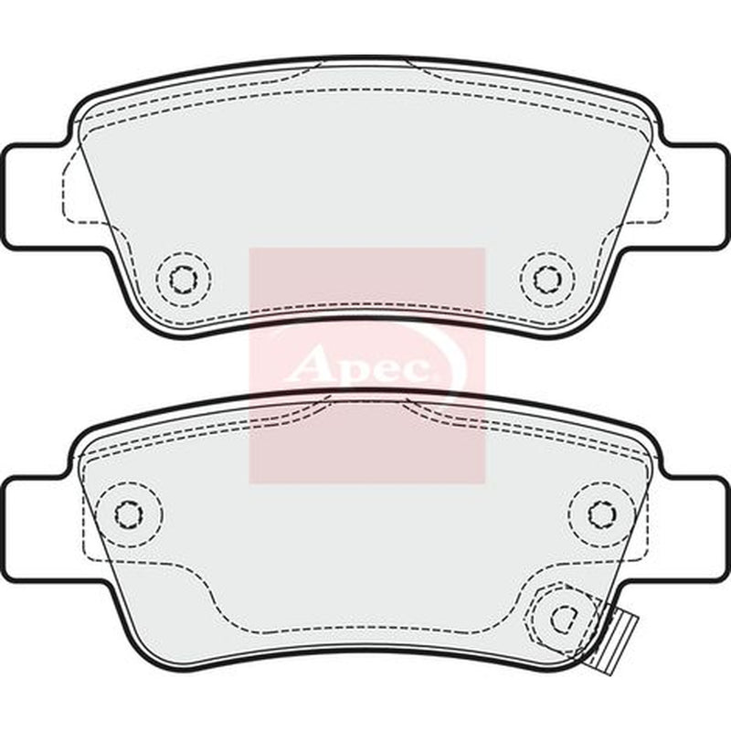 Apec Rear Brake Pad Set fits Honda Cr-V III 2007-2012 2.2