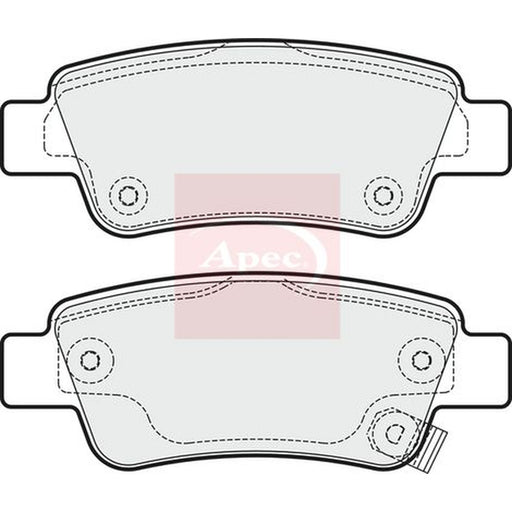 Apec Rear Brake Pad Set fits Honda Cr-V III 2007-2012 2.2