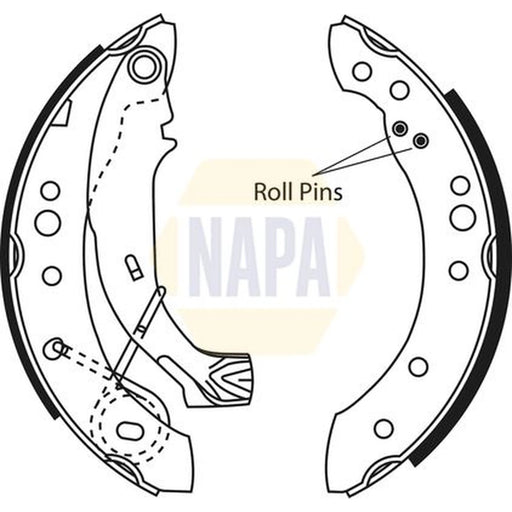 NAPA Brake Shoe Set Axle Kit NBS1046