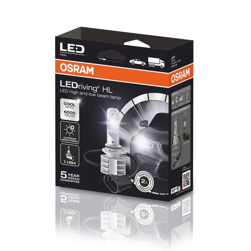 Osram 6000K Cool White HB4 LED Headlight Bulb Kit to replace HB4 Halogen 9736CW