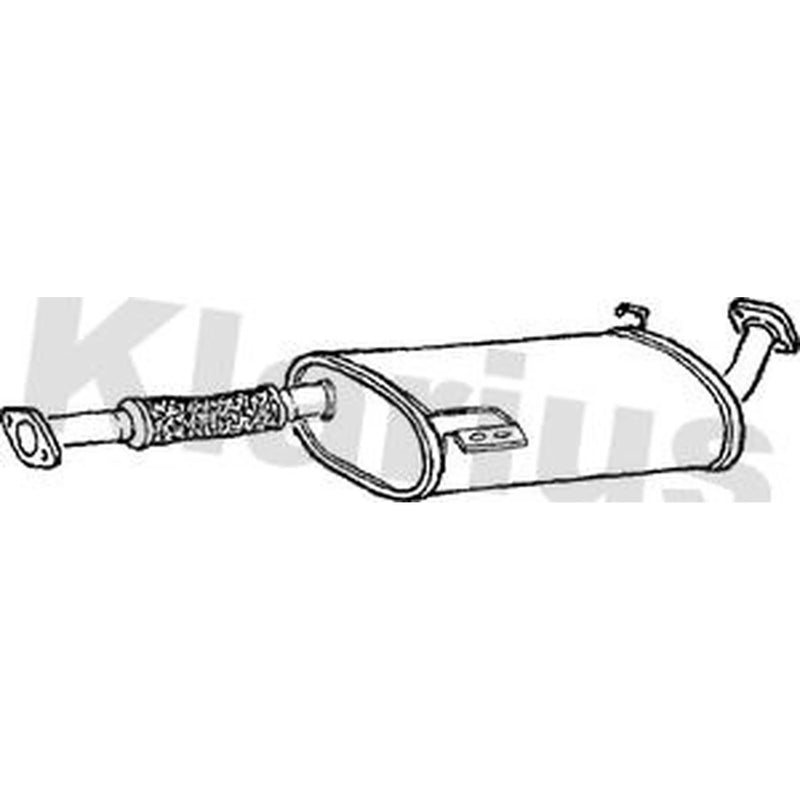 Klarius Box With Centre Pipe Centre fits Opel Frontera A 1995-1998 2.8