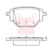 Apec Rear Brake Pad Set fits Citroën C4 X 2022 on 1.2 1.5
