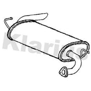 Klarius Box With Tail Pipe Rear fits Mitsubishi Outlander I 2003-2007 2.0 2.4