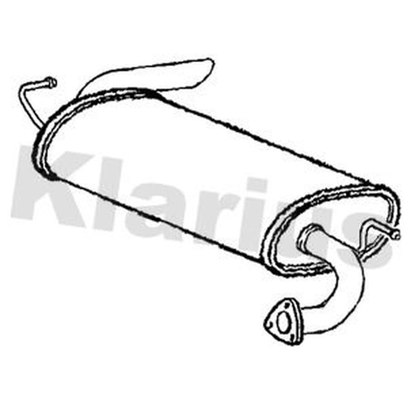 Klarius Box With Tail Pipe Rear fits Mitsubishi Outlander I 2003-2007 2.0 2.4