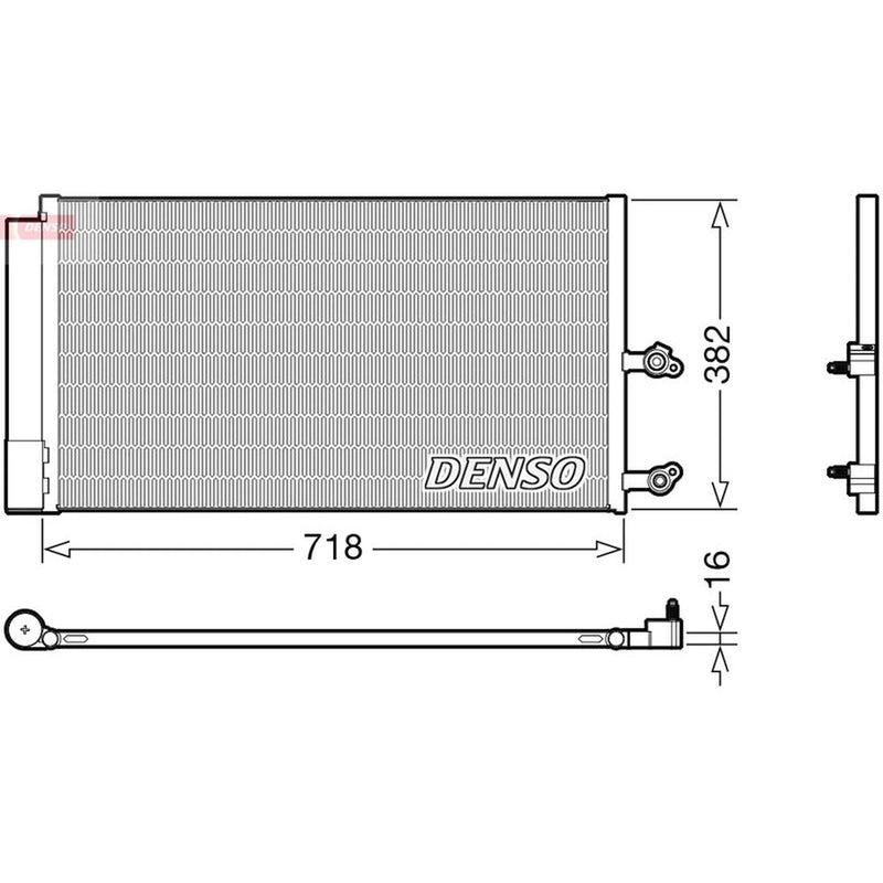 Denso Air Conditioning Condenser fits Volvo XC90 II 2014-2022