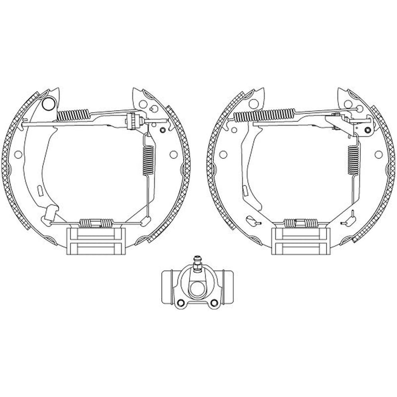Mintex Brake Shoe Set Axle Kit fits Peugeot 205 1994-1997 1.7