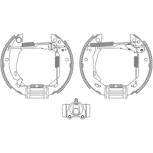 Mintex Brake Shoe Set Axle Kit fits Peugeot 205 1994-1997 1.7
