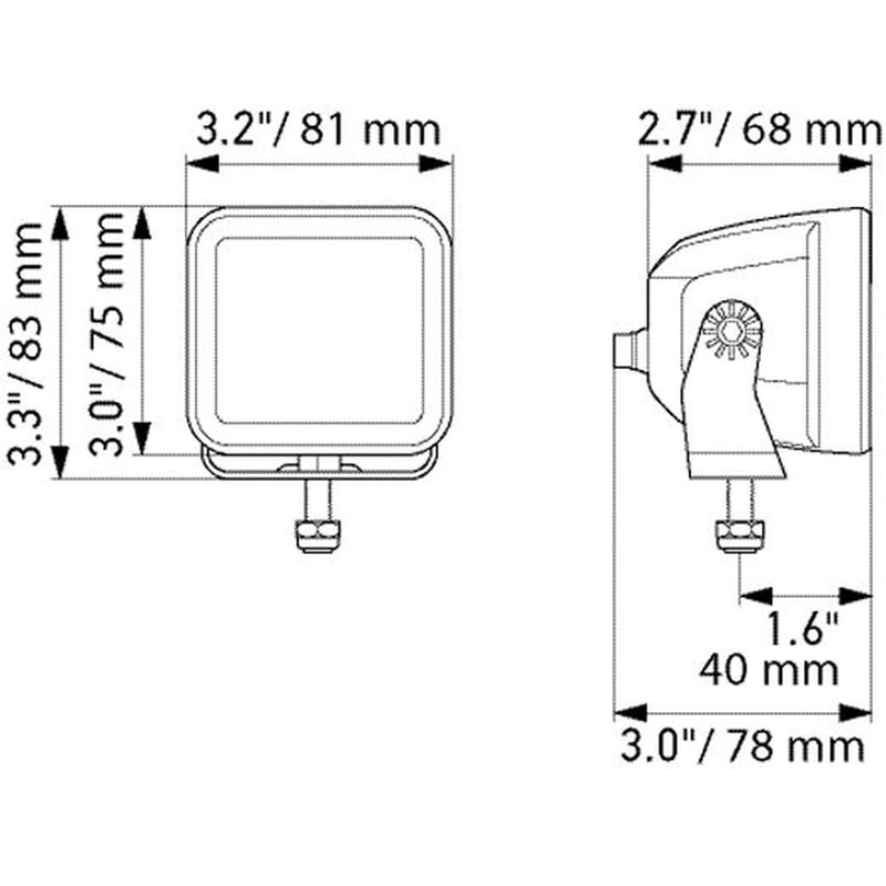 Hella Led Cube 2.7 Flood 1FA 358 176-841 1FA 358 176-841