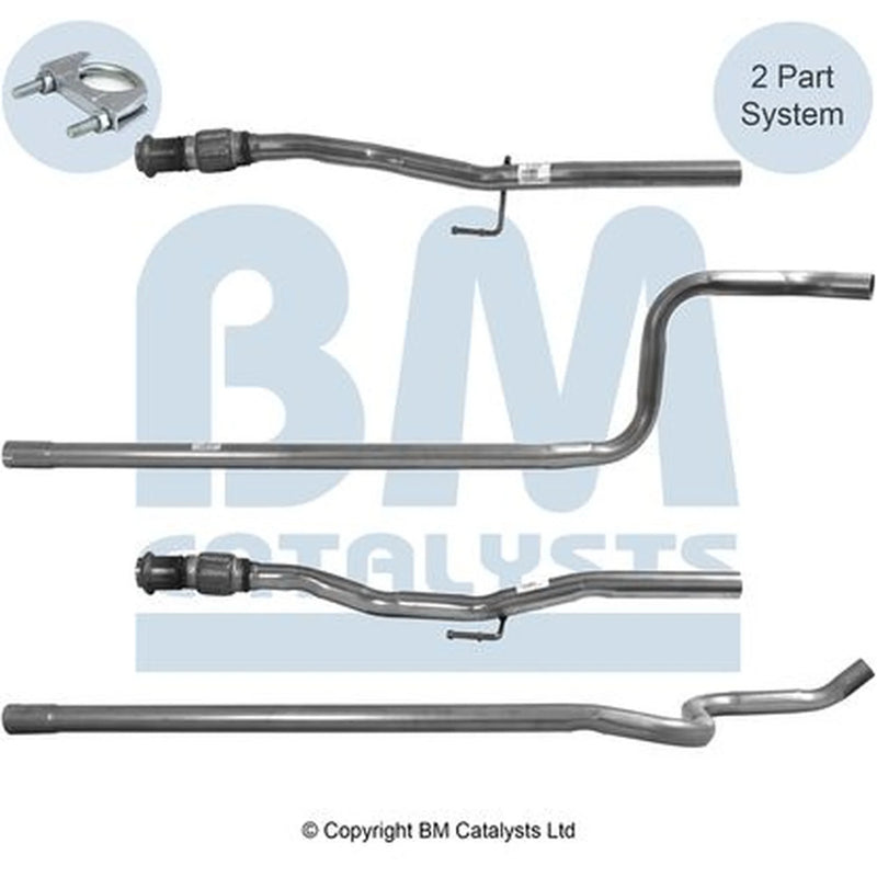 BM Catalysts Exhaust Pipe OD fits Peugeot 207 2009-2012 1.6