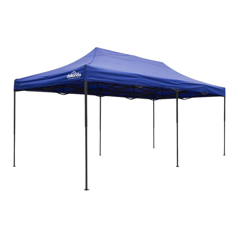 Dellonda 3x6m Pop-Up Gazebo Heavy Duty Carry Bag Rope Stakes & Weight Blue Dellonda - Dynamic Drive