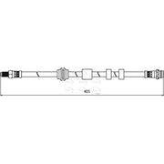Apec Brake Hydraulic Hose Line Front fits Ford Galaxy 2010-2015 2.0