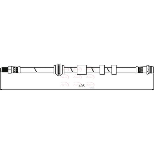 Apec Brake Hydraulic Hose Line Front fits Ford Galaxy 2010-2015 2.0