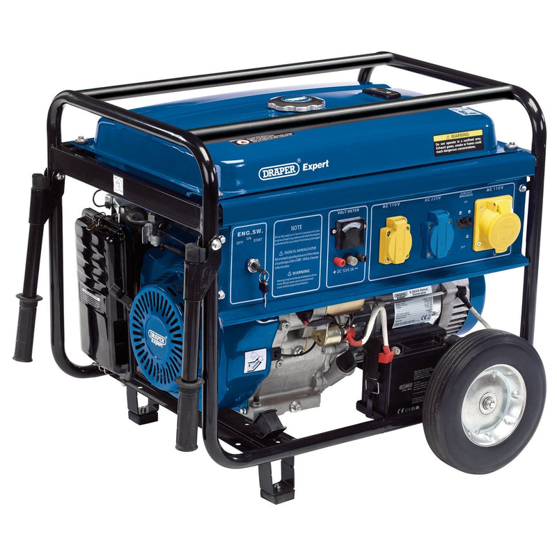 Draper Petrol Generator with Wheels, 4000W 23984 Draper - Dynamic Drive