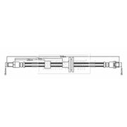 Borg & Beck Brake Hydraulic Hose Line Front Right BBH7086