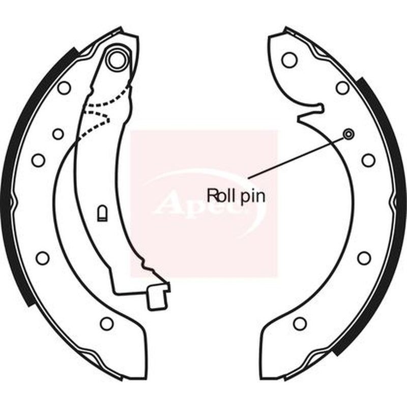 Apec Brake Shoe Set Axle Kit fits Peugeot 405 1992-1996 1.8
