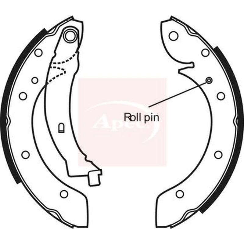 Apec Brake Shoe Set Axle Kit SHU559