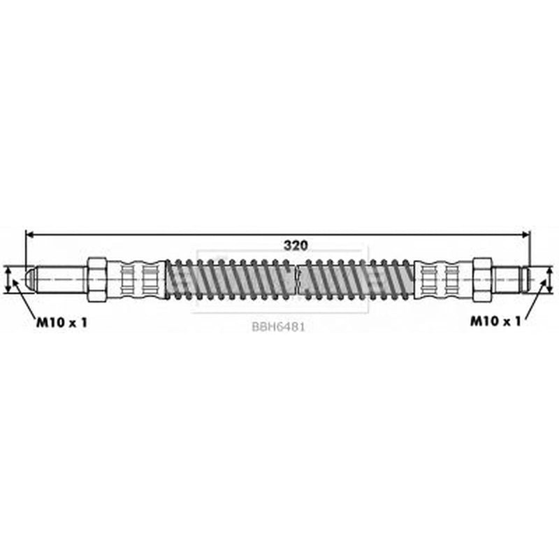 Borg & Beck Brake Hydraulic Hose Line Front Right BBH6481