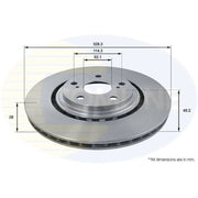Comline Front & Rear Brake Discs & Pads fits Toyota Camry 2017 on 2.5