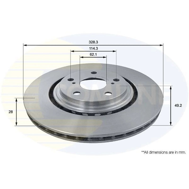 Comline Front & Rear Brake Discs & Pads fits Toyota Camry 2017 on 2.5