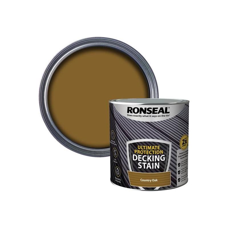 Ronseal Ultimate Protection Decking Stain Country Oak 2.5 litre Ronseal - NN4 Online
