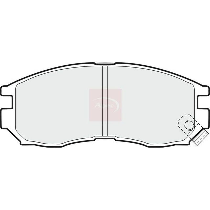 Apec Front Brake Pad Set fits Mitsubishi Colt 1990-1996 1.8