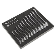 Sealey Combination Spanner Set 14pc Stubby S01232 Sealey - Dynamic Drive